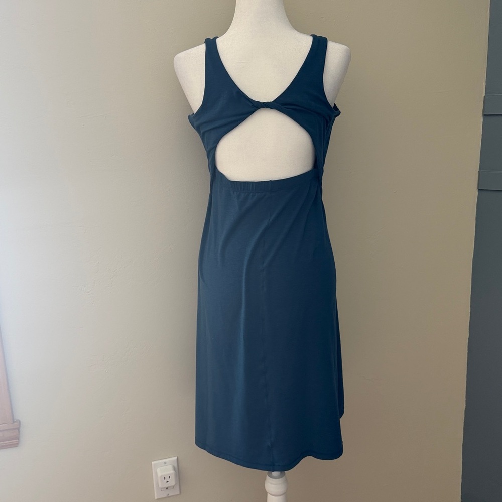Prana Women's Large Dark Tealish Blue Dress - Picture 4 of 15